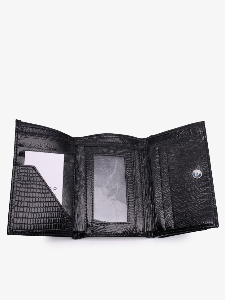 Портмоне женское Вектор ПЖ-453-2110/3210 черное варан Портмоне женское Вектор ПЖ-453-2110/3210 черное варан