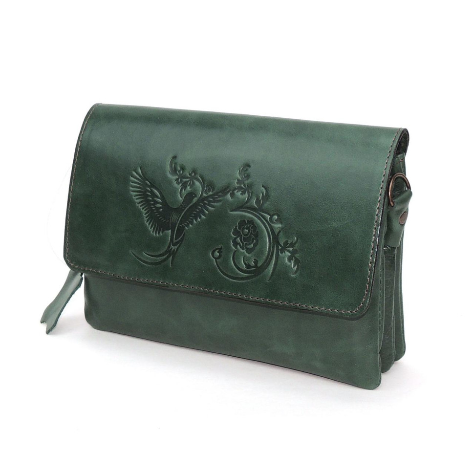 Сумка женская Natalia Kalinovskaya, «Гринли» Птица зеленая Сумка женская Natalia Kalinovskaya, «Гринли» Птица зеленая
