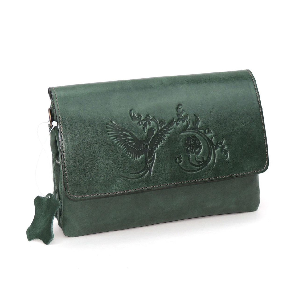 Сумка женская Natalia Kalinovskaya, «Гринли» Птица зеленая Сумка женская Natalia Kalinovskaya, «Гринли» Птица зеленая