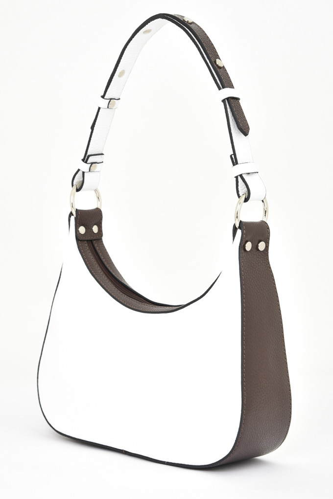 Сумка женская Protege Ц-511 белый/коричневый флотер Сумка женская Protege Ц-511 белый/коричневый флотер