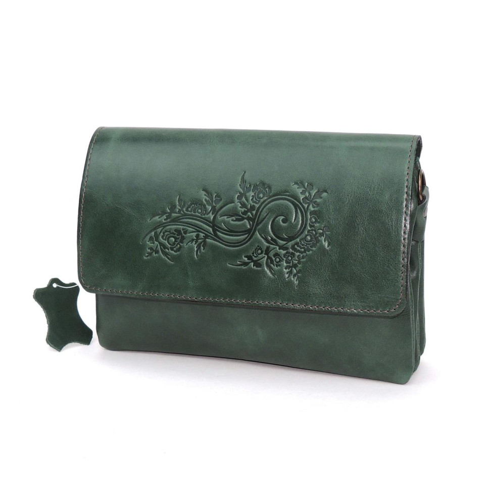 Сумка женская Natalia Kalinovskaya, «Гринли» растение зеленая Сумка женская Natalia Kalinovskaya, «Гринли» растение зеленая