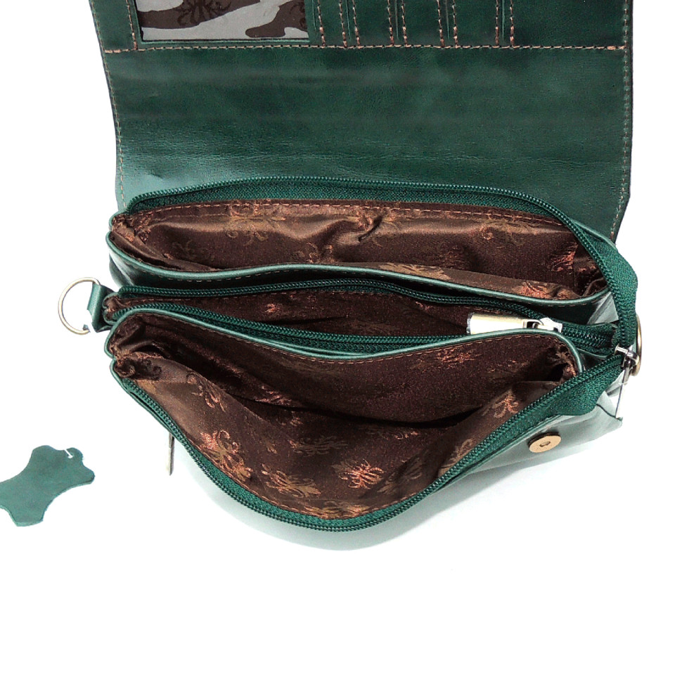 Сумка женская Natalia Kalinovskaya, «Гринли» растение зеленая Сумка женская Natalia Kalinovskaya, «Гринли» растение зеленая