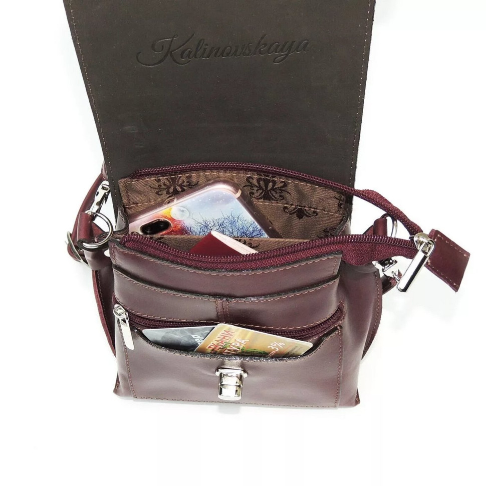 Сумка женская Natalia Kalinovskaya, С76т "Джун" бордо Сумка женская Natalia Kalinovskaya, С76т "Джун" бордо