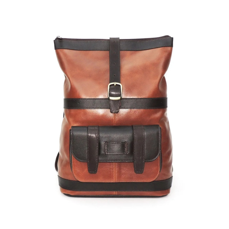 Сумка-рюкзак Natalia Kalinovskaya 54.602 Джойс рыжий/коричневый гладкая