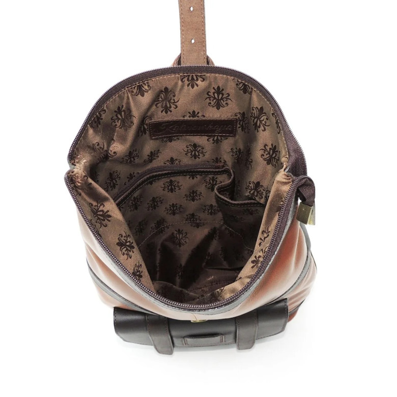 Сумка-рюкзак Natalia Kalinovskaya 54.602 Джойс рыжий/коричневый гладкая