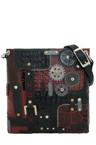 Сумка женская Protege, ДС-144-180 Техно чёрно-бордовая Сумка женская Protege, ДС-144-180 Техно чёрно-бордовая