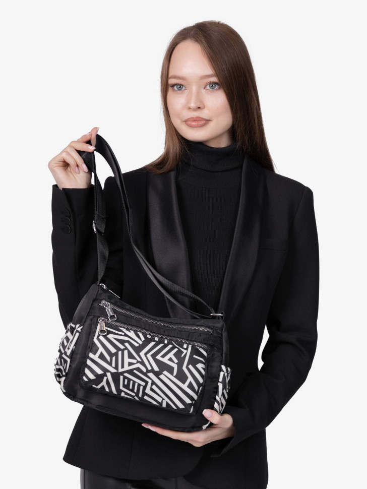 Сумка Ruilaisi, Б 1809 черная/белая Сумка Ruilaisi, Б 1809 черная/белая