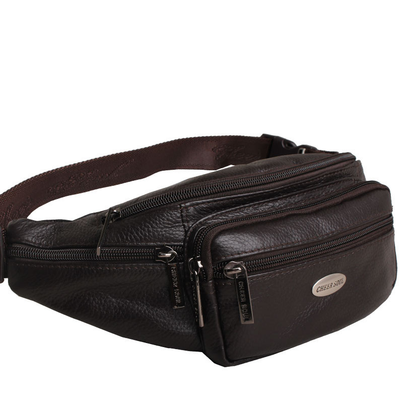 Сумка на пояс Cheer Soul 7211 коричневая Сумка на пояс Cheer Soul 7211 коричневая