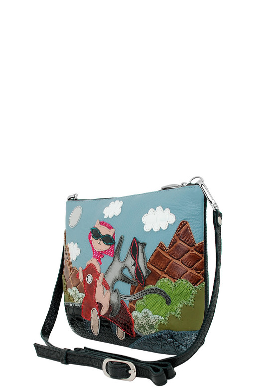 Сумка женская Protege, ДС-261-173 Кот №49 чёрная Сумка женская Protege, ДС-261-173 Кот №49 чёрная