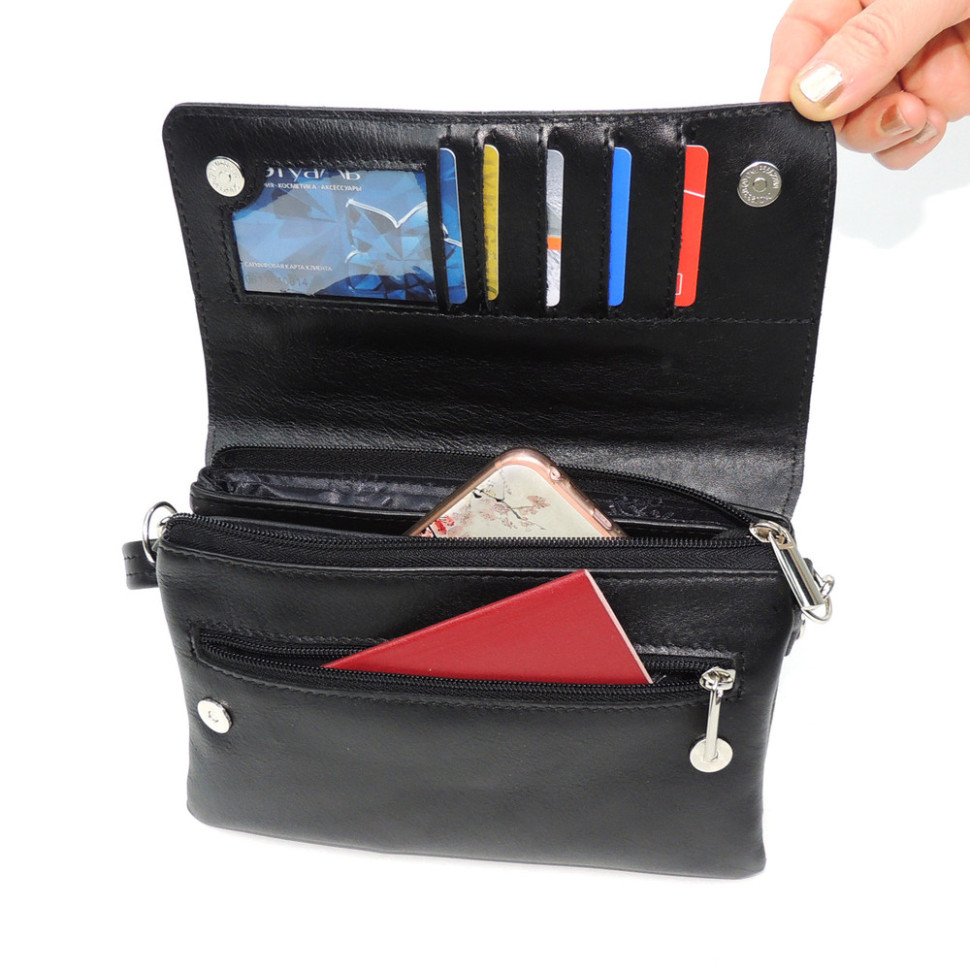 Черная женская кожаная сумка Natalia Kalinovskaya «Мальта» Черная женская кожаная сумка Natalia Kalinovskaya «Мальта»