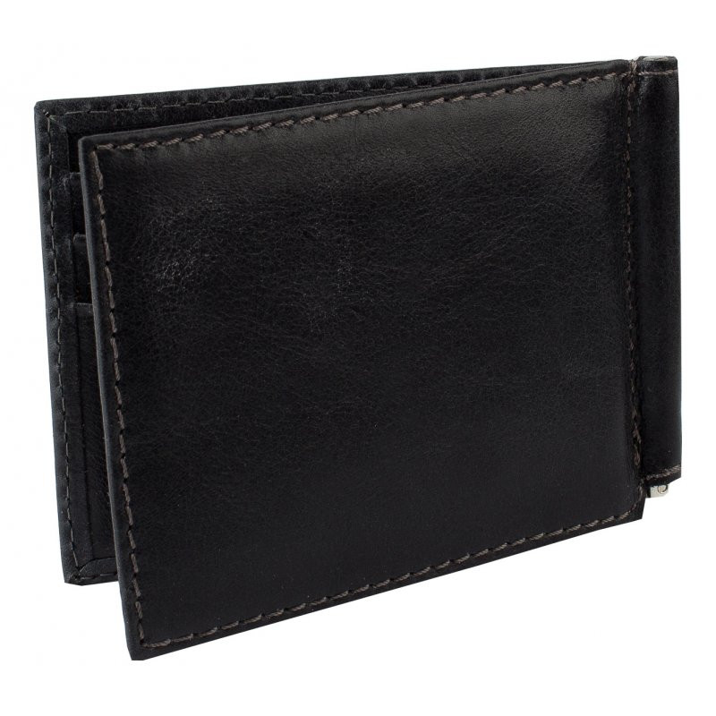 Зажим для денег Dimanche Camel 889/K чёрный, без отделения для мелочи