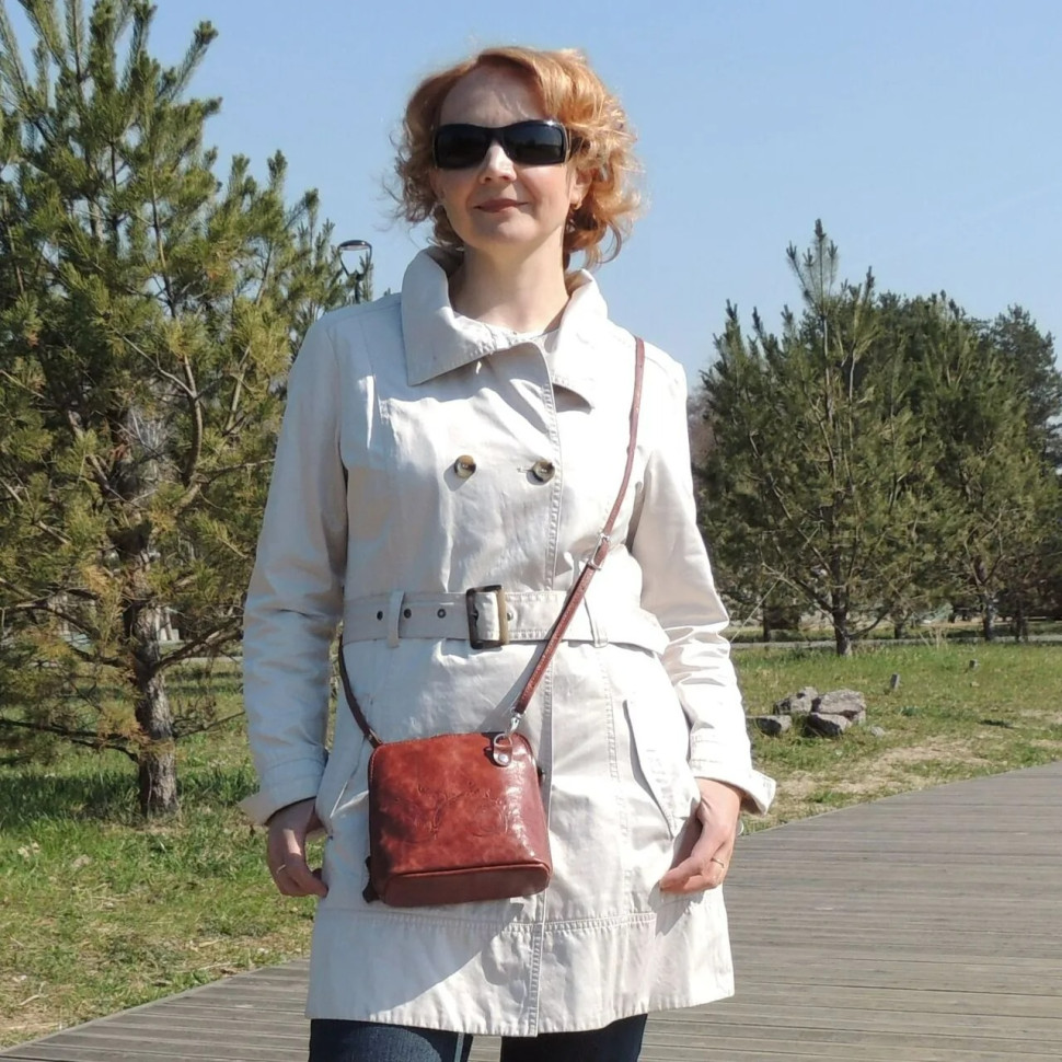 Сумка женская Natalia Kalinovskaya С83т.601 «Леверн» растение рыжая Сумка женская Natalia Kalinovskaya С83т.601 «Леверн» растение рыжая