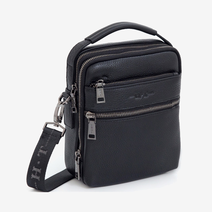 Мужская сумка через плечо Hight Touch 407-13 чёрная Мужская сумка через плечо Hight Touch 407-13 чёрная