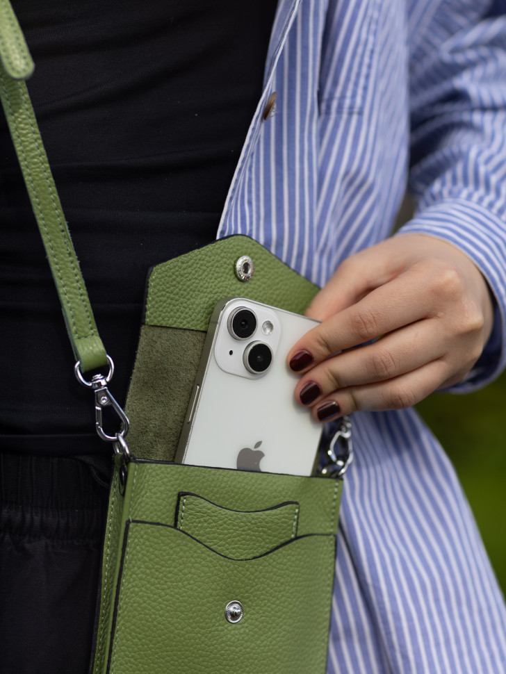 Сумка женская для телефона 5509 apple green Сумка женская для телефона 5509 apple green