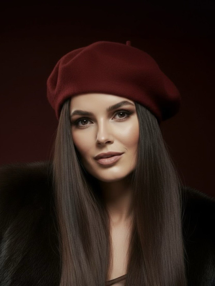 Берет женский Stigler, бордо Берет женский Stigler, бордо