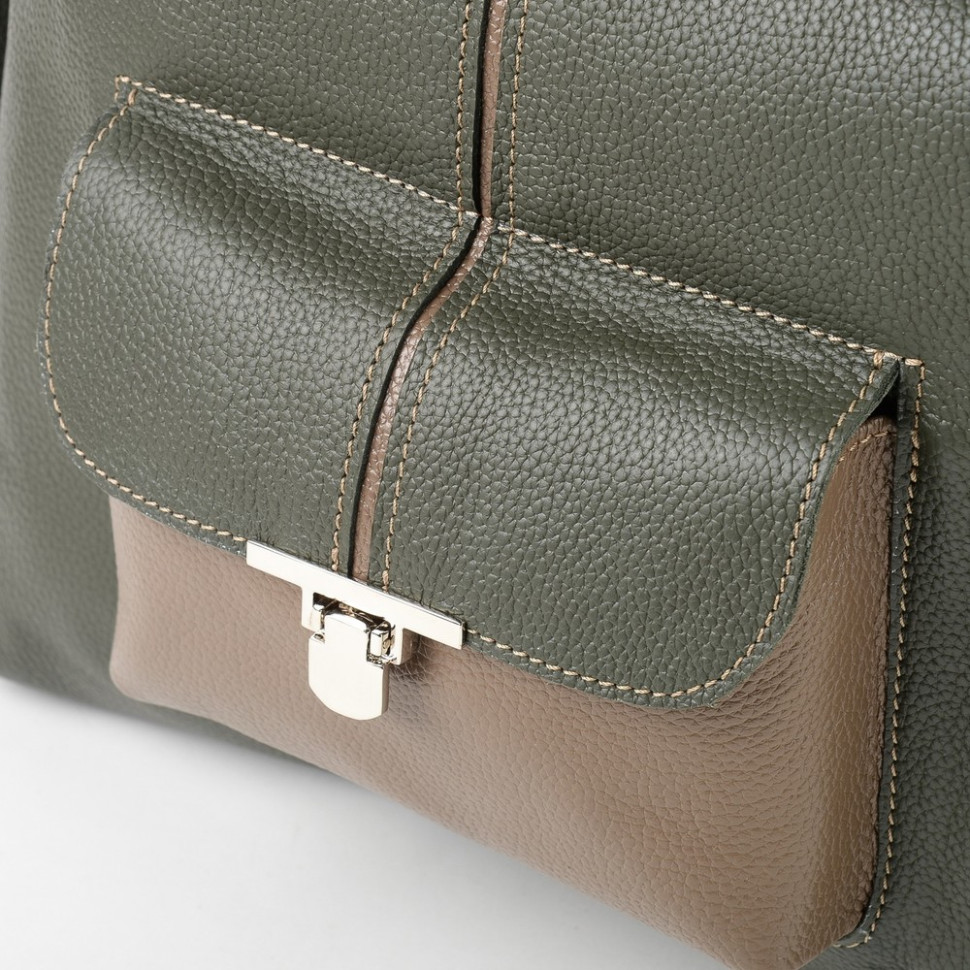 Сумка-рюкзак Sumkov 284 зелёная/бежевая Сумка-рюкзак Sumkov 284 зелёная/бежевая