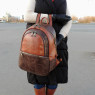 Рюкзак женский Natalia Kalinovskaya Р-43.602-1 «Леона» коричневый/рыжий гладкий