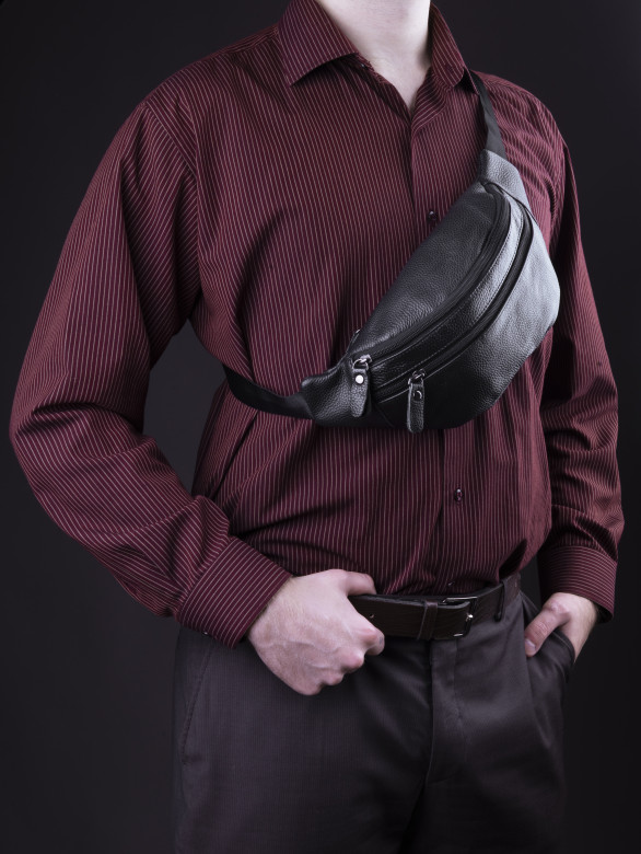 Сумка на пояс Baggins 018 черная Сумка на пояс Baggins 018 черная