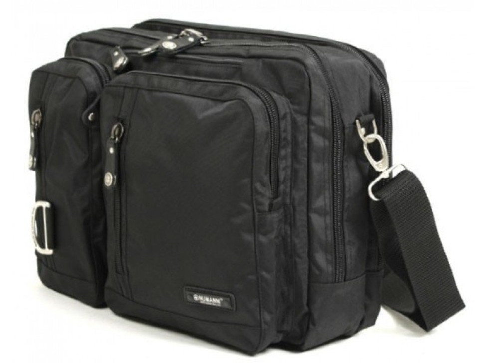 Сумка-рюкзак трансформер из текстиля Numanni 356 чёрная