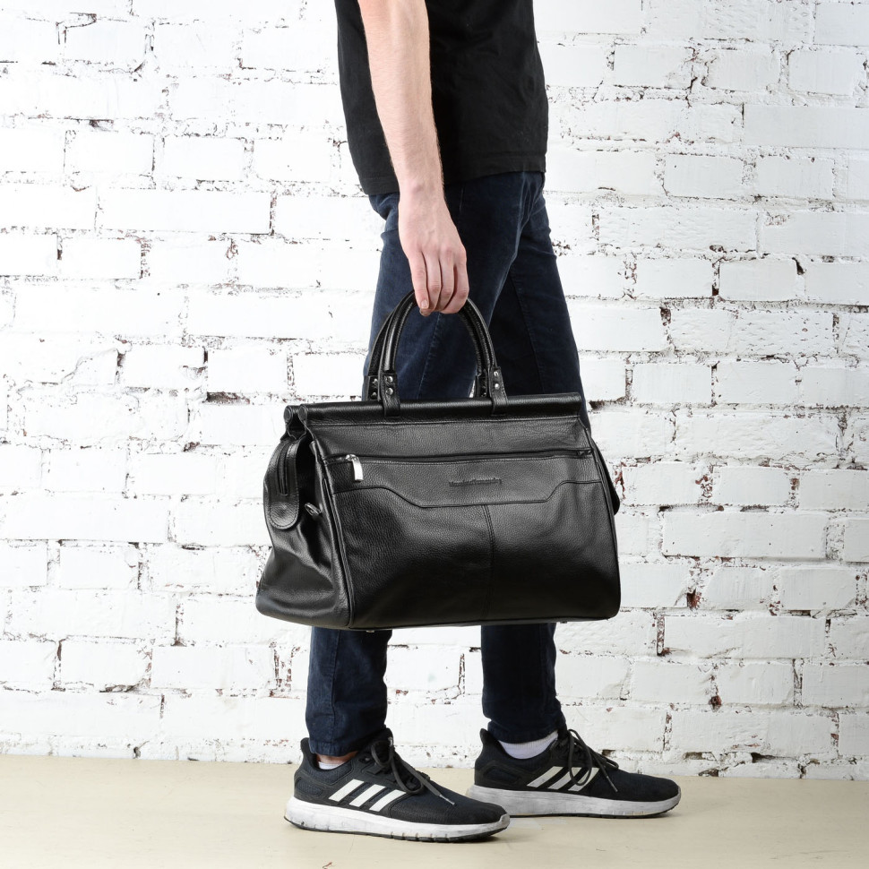 Сумка-саквояж Maxsimo Tarnavsky 1077 чёрная Сумка-саквояж Maxsimo Tarnavsky 1077 чёрная