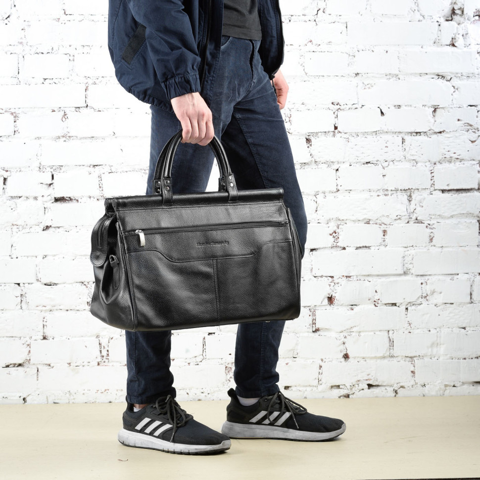 Сумка-саквояж Maxsimo Tarnavsky 1077 чёрная Сумка-саквояж Maxsimo Tarnavsky 1077 чёрная