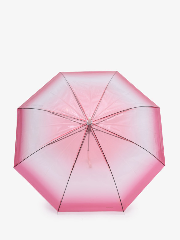 Зонт ТРОСТЬ женский 1601 Три Слона прозрачный красный/бордо