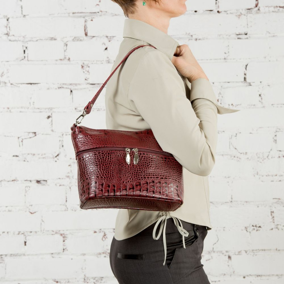 Сумка женская Sumkov 276 чёрная кайман Сумка женская Sumkov 276 чёрная кайман