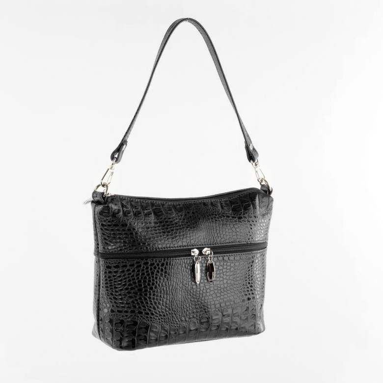 Сумка женская Sumkov 276 чёрная кайман Сумка женская Sumkov 276 чёрная кайман