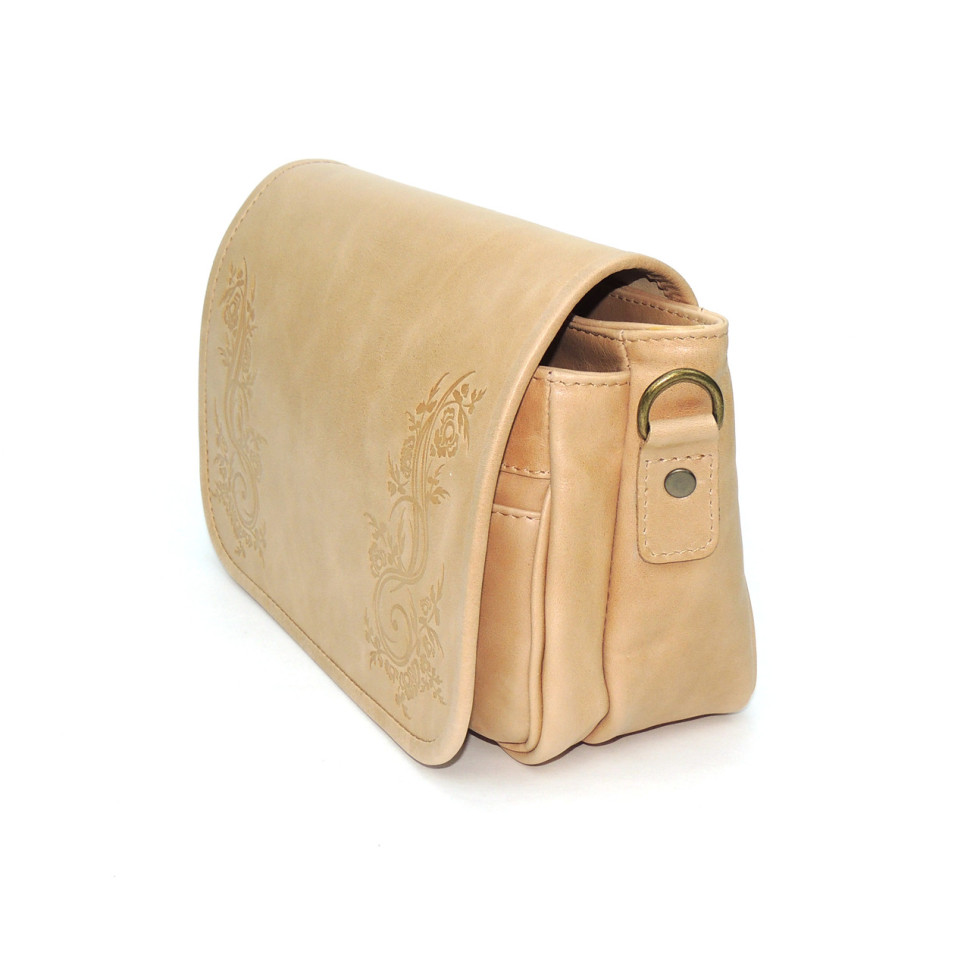 Бежевая женская кожаная сумка Natalia Kalinovskaya «Лана» С93 Бежевая женская кожаная сумка Natalia Kalinovskaya «Лана» С93