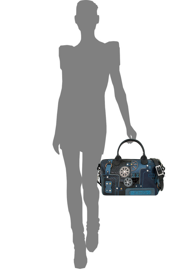 Сумка-саквояж Protege, ДС-195-156 Техно чёрная/бордо рептилия Сумка-саквояж Protege, ДС-195-156 Техно чёрная/бордо рептилия