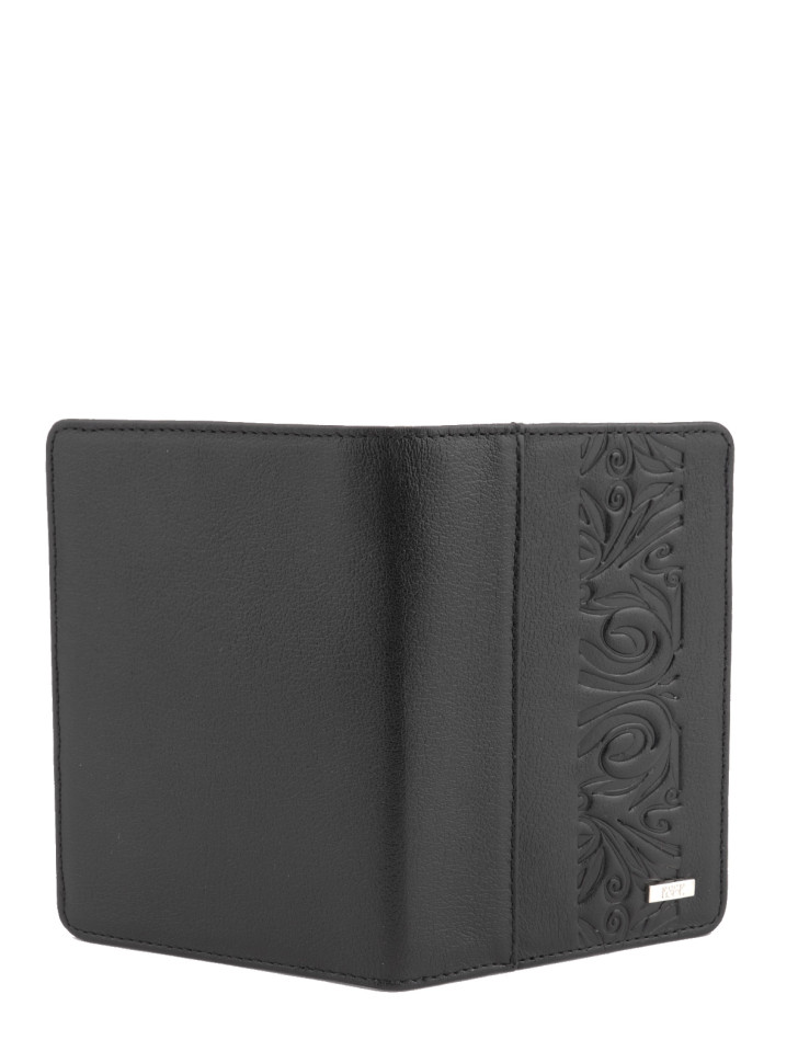 Обложка паспорт PAGE DARK Esse, кожа черный тиснение, 70943 Обложка паспорт PAGE DARK Esse, кожа черный тиснение, 70943