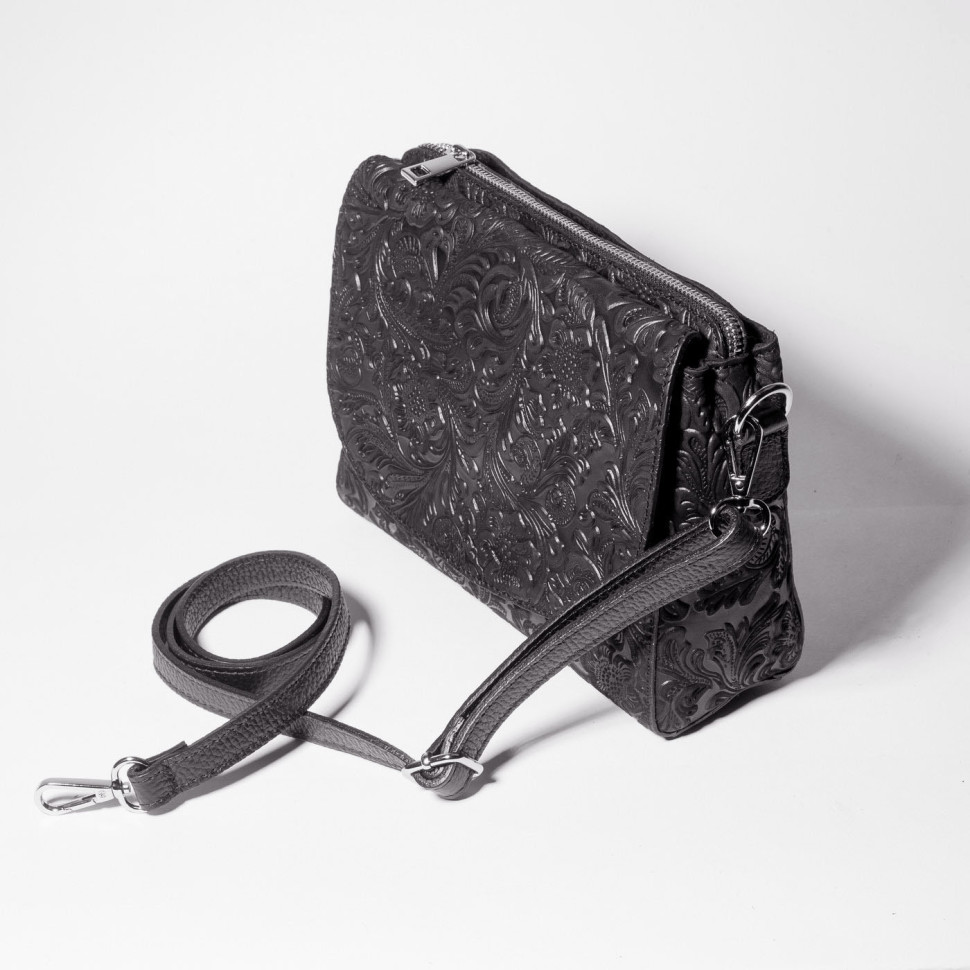 Сумка женская итальянская Roberta Firenze sissi 745 чёрная Сумка женская итальянская Roberta Firenze sissi 745 чёрная