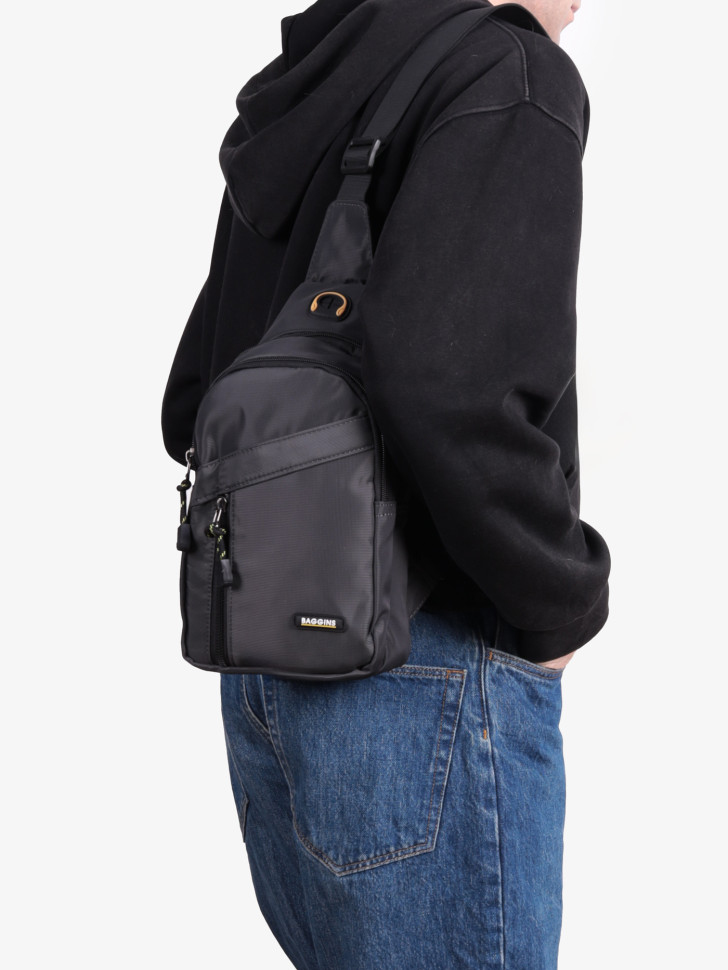 Рюкзак на одно плечо Baggins 82055 серый Рюкзак на одно плечо Baggins 82055 серый