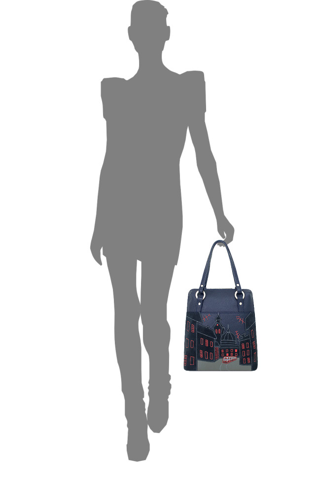 Сумка-трансформер Protege, ДС-226-264, "Город-34"синяя