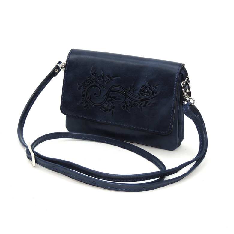 Женская сумочка кошелёк Natalia Kalinovskaya С53т «Колибри» синяя