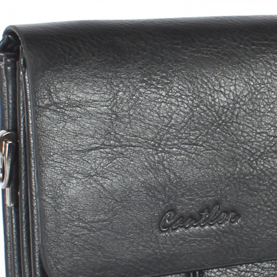 Мужская сумка-планшет из экокожи Cantlor Y03-1 чёрная Мужская сумка-планшет из экокожи Cantlor Y03-1 чёрная