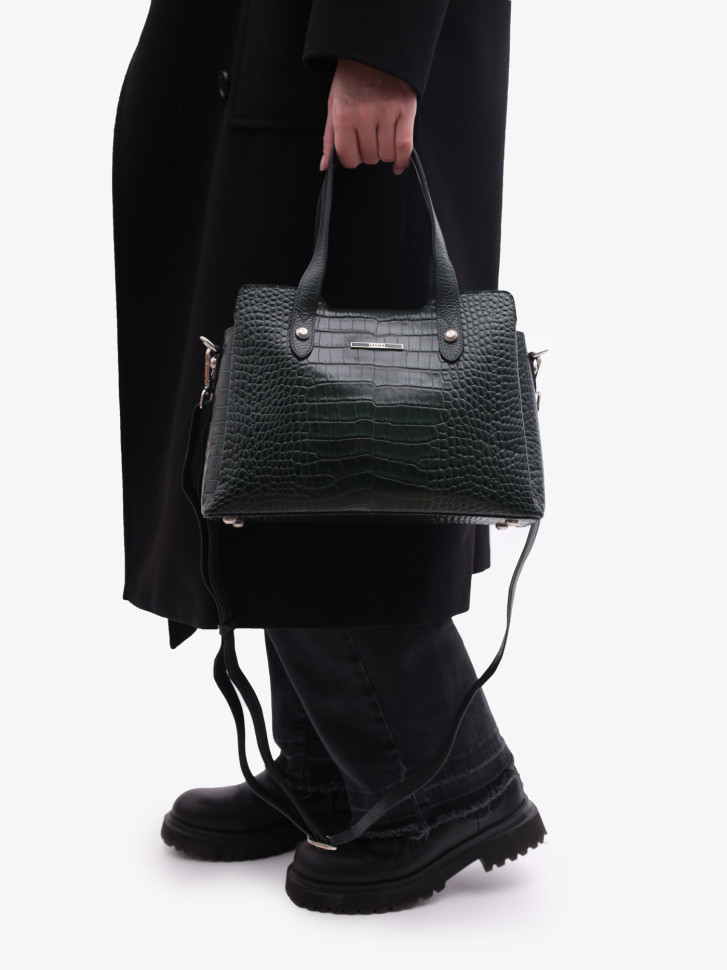 Сумка женская Karya 2390 зелёный крокодил Сумка женская Karya 2390 зелёный крокодил