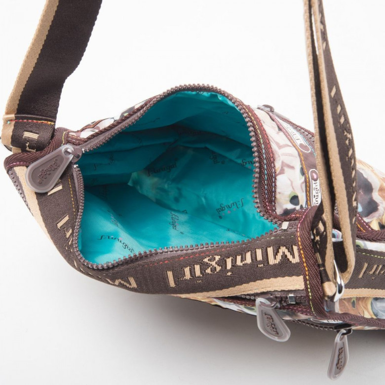 Сумка Minigirl 191 коты коричневая Сумка Minigirl 191 коты коричневая