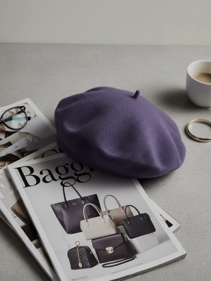 Берет женский Stigler, ягодный джем