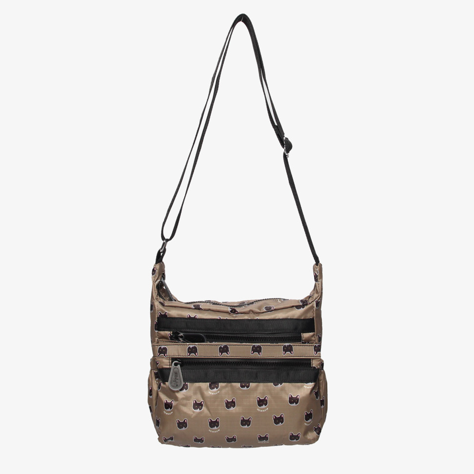 Сумка женская Minigirl S3016 коты коричневая