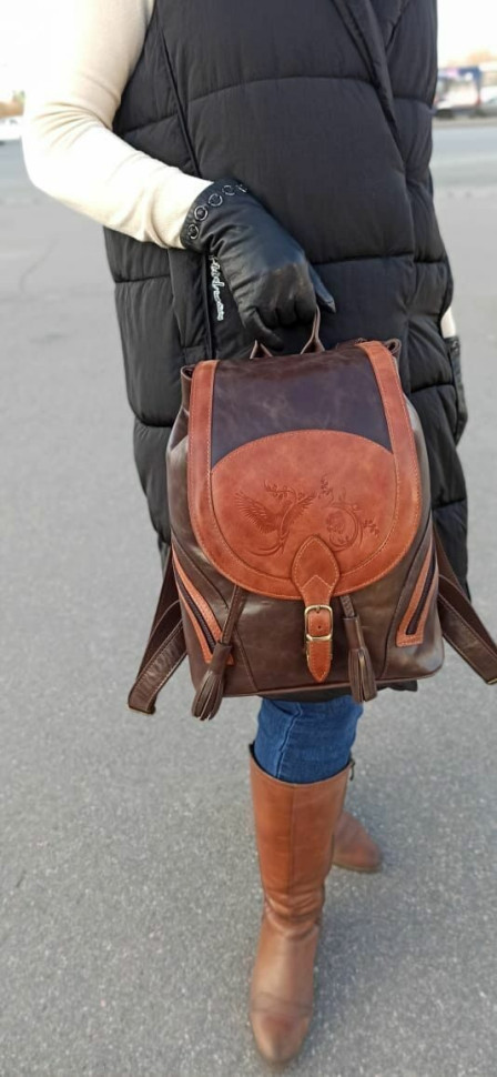 Рюкзак женский Natalia Kalinovskaya, Р50-622-1 кор/рыж Рюкзак женский Natalia Kalinovskaya, Р50-622-1 кор/рыж