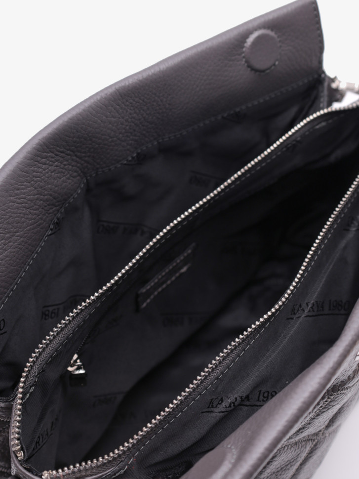 Сумка женская Karya 2271 тёмно-серая Сумка женская Karya 2271 тёмно-серая