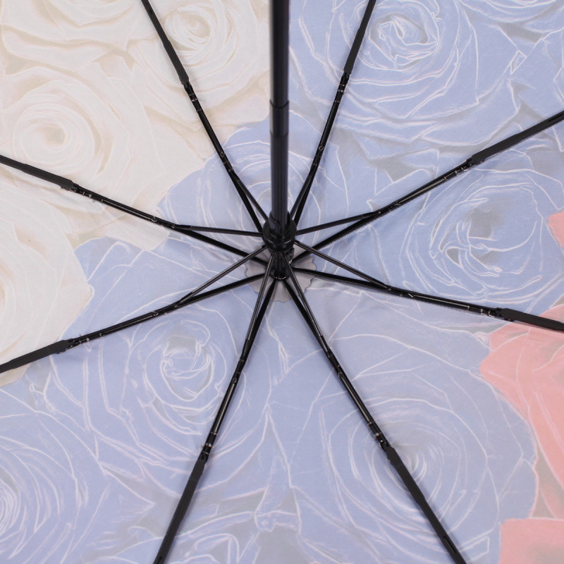 Зонт женский Flioraj 231202 белый цветы Зонт женский Flioraj 231202 белый цветы