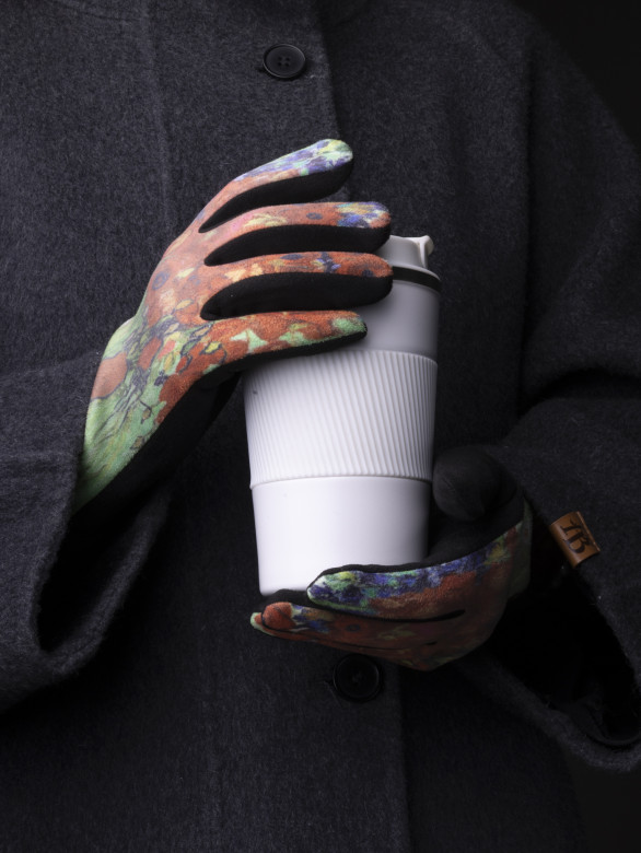 Перчатки женские Ангел 111-8 Вангог мак Перчатки женские Ангел 111-8 Вангог мак