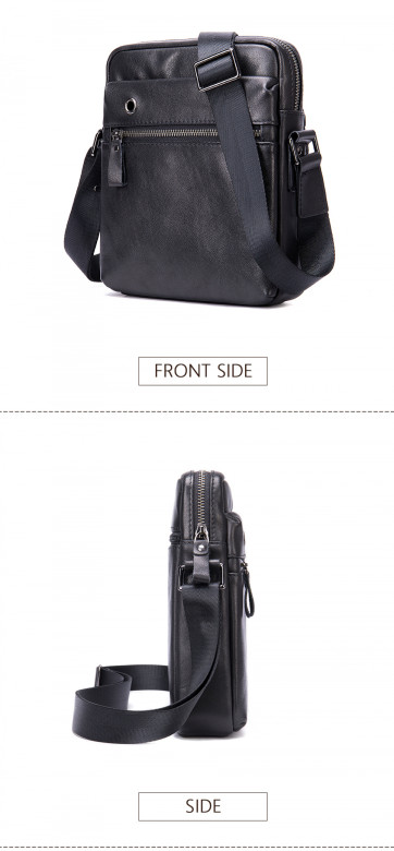Мужская сумка через плечо 8717 чёрная Мужская сумка через плечо 8717 чёрная