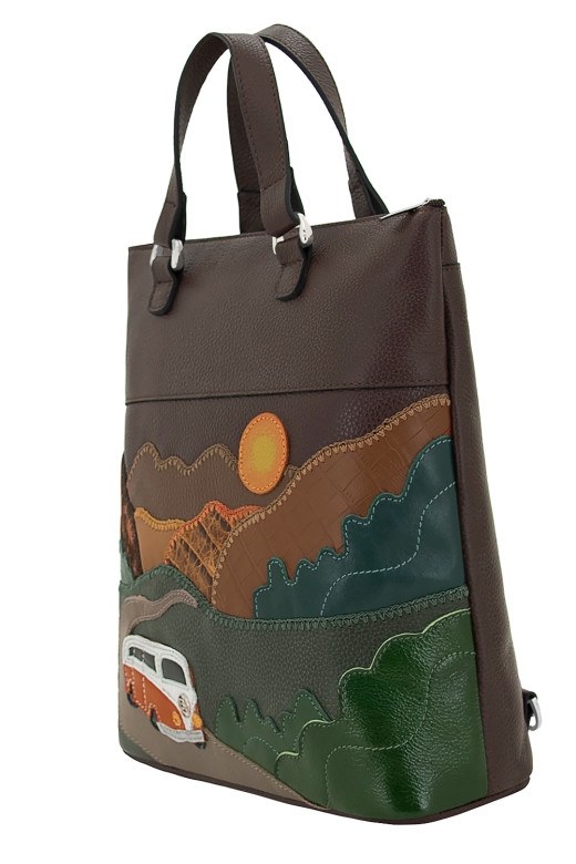 Сумка-рюкзак женская Protege, ДС-506-282 Автомобиль №3 мокко флотер