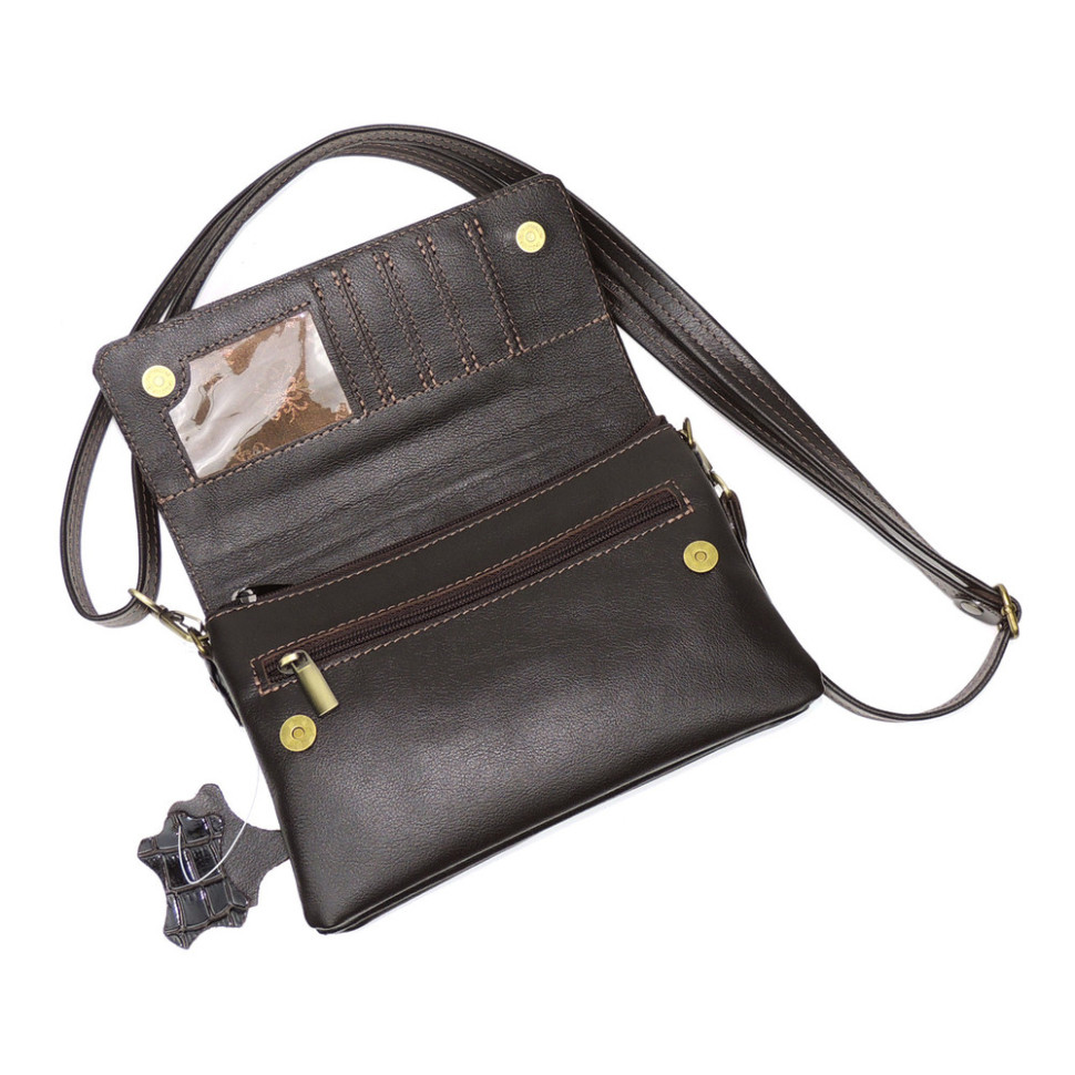 Коричневая женская кожаная сумка Natalia Kalinovskaya «Кора» Коричневая женская кожаная сумка Natalia Kalinovskaya «Кора»