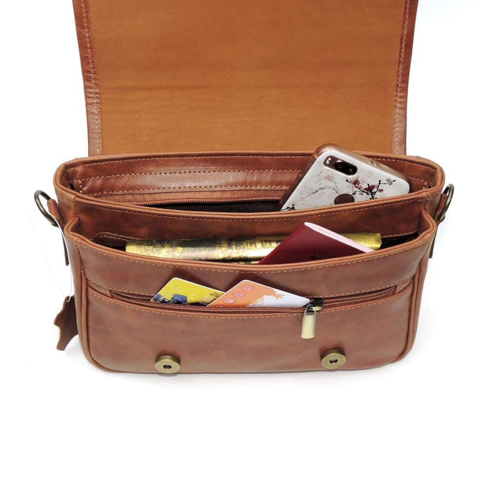 Женская сумка Natalia Kalinovskaya, «Спринг» с тиснением рыжая 