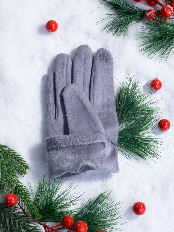 Перчатки женские Baggins 6026-1 серые Перчатки женские Baggins 6026-1 серые