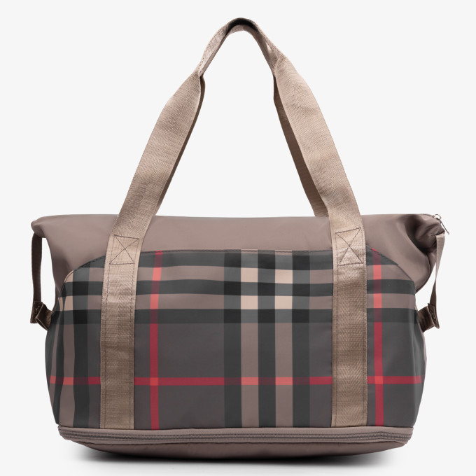 Сумка Б 9003 серая клетка Сумка Б 9003 серая клетка